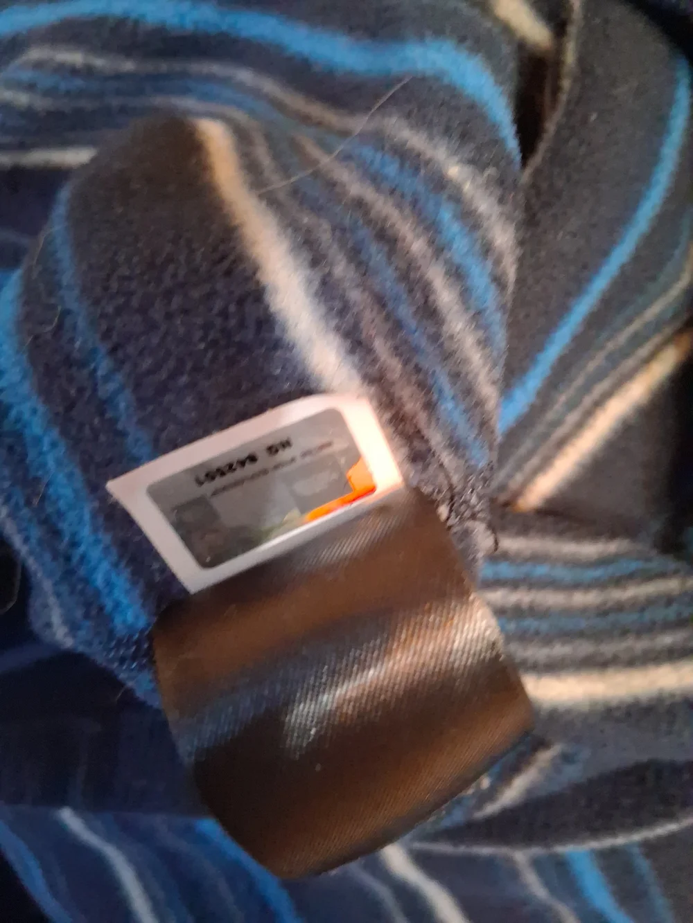 The North Face Navy, Blue & Light Gray Striped Quarter-Zip Pullover